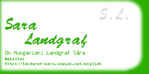 sara landgraf business card